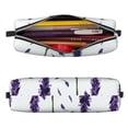 thumbnail image 2 of Rocae Lavender Flowers for Pen and Marker Pouch with Zipper for Men and Women, Stationery Bag Pen Holder for Work and Office, 2 of 9