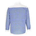 thumbnail image 4 of Blusa y camisa de manga larga con cuello vuelto para hombre, blusa informal de moda con botones y retazos, blusa de manga larga con cuello vuelto, blusa de poliéster para hombre, 4 of 5