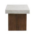 thumbnail image 7 of GDF Studio Square Side/ End Table, Natural Wood Frame and Stone Texture Top Nightstand for Living Room Bedroom, 7 of 7