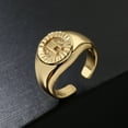 thumbnail image 3 of Open Ring Adjustable Letter Vintage Chunky Ring Thumb Ring Knuckle Ring for Girl, 3 of 10