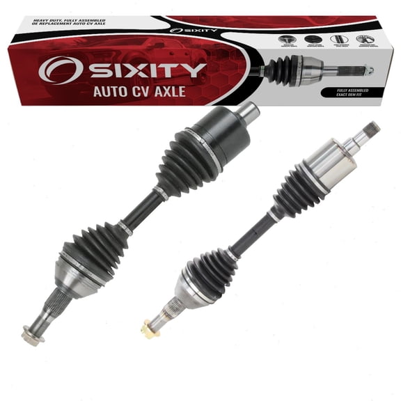 Sixity Auto 2 pc Front CV Axle Kit compatible with Chevrolet Impala 3.5L V6 3.9L 2000-2011 - Pair Left Right Driver Passenger Complete Axle Shaft Assembly