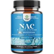 NAC Pills 600mg per serving with Vanilla - High Absorption Non Smelly N-Acetyl Cysteine NAC Supplement Capsules Nature's Craft - Glutathione Precursor for Lung Health Immune Boost and Liver Support