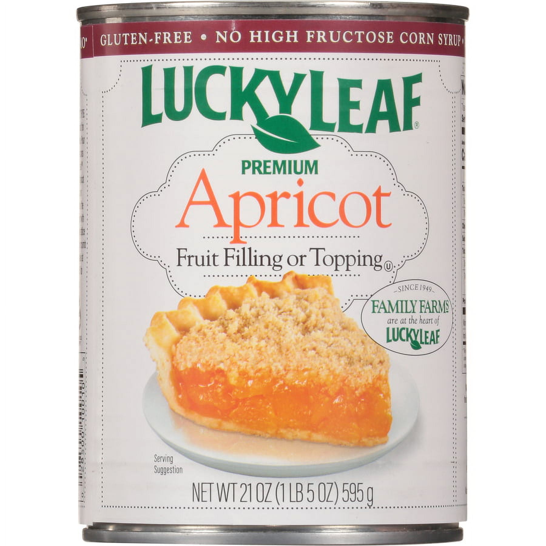(3 pack) Lucky Leaf® Premium Apricot Fruit Filling & Topping 21 oz. Can