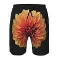 thumbnail image 4 of Naloa Orange Dalia Men's Beach Shorts, Surfing shorts, Swim trunks, Quick Dry Swim Trunks for Surfing Beach Fun - 3X-Large, 4 of 9