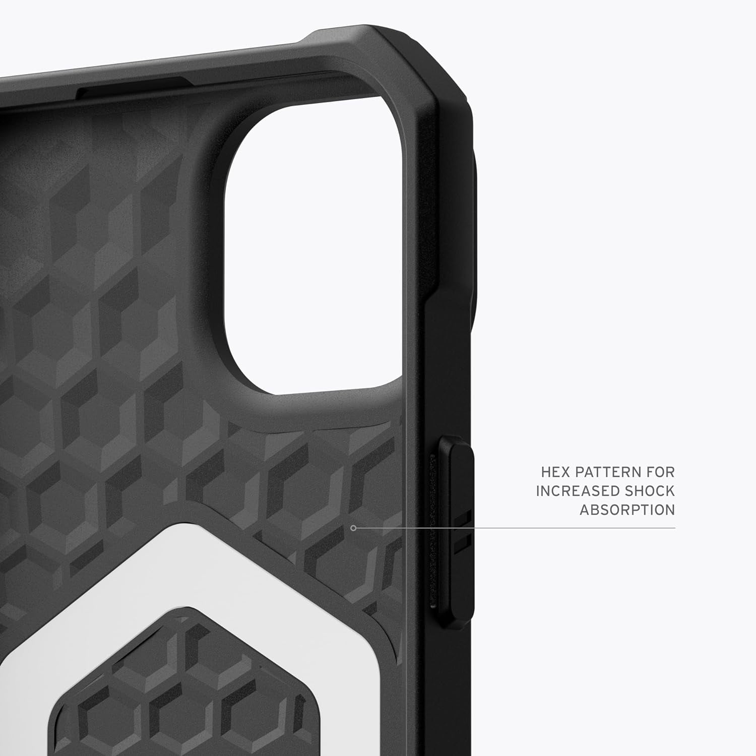 UAG iPhone 15 Case 6.1" Essential Armor Black Built-in Magnet Compatible with MagSafe Charging Rugged Military Grade Dropproof Protective Cover by URBAN ARMOR GEAR