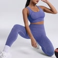 thumbnail image 2 of GJSYRH Workout Sets for Women Two Piece Outfits Seamless High Waist Leggings Yoga Crop Tops Athletic Sports Gym Sets, 2 of 5