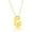 C, variant on Sterling Silver Gold Plated Chunky Bubble Initial Letter Necklace for Women - Puffed Initial Pendant - Unique Dainty Necklace for Her - G