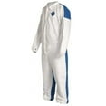 thumbnail image 2 of DuPont Tyvek 400D Coverall  Elastic Wrist & Ankle Stormflap White Blue MD 25/Qty, 2 of 2