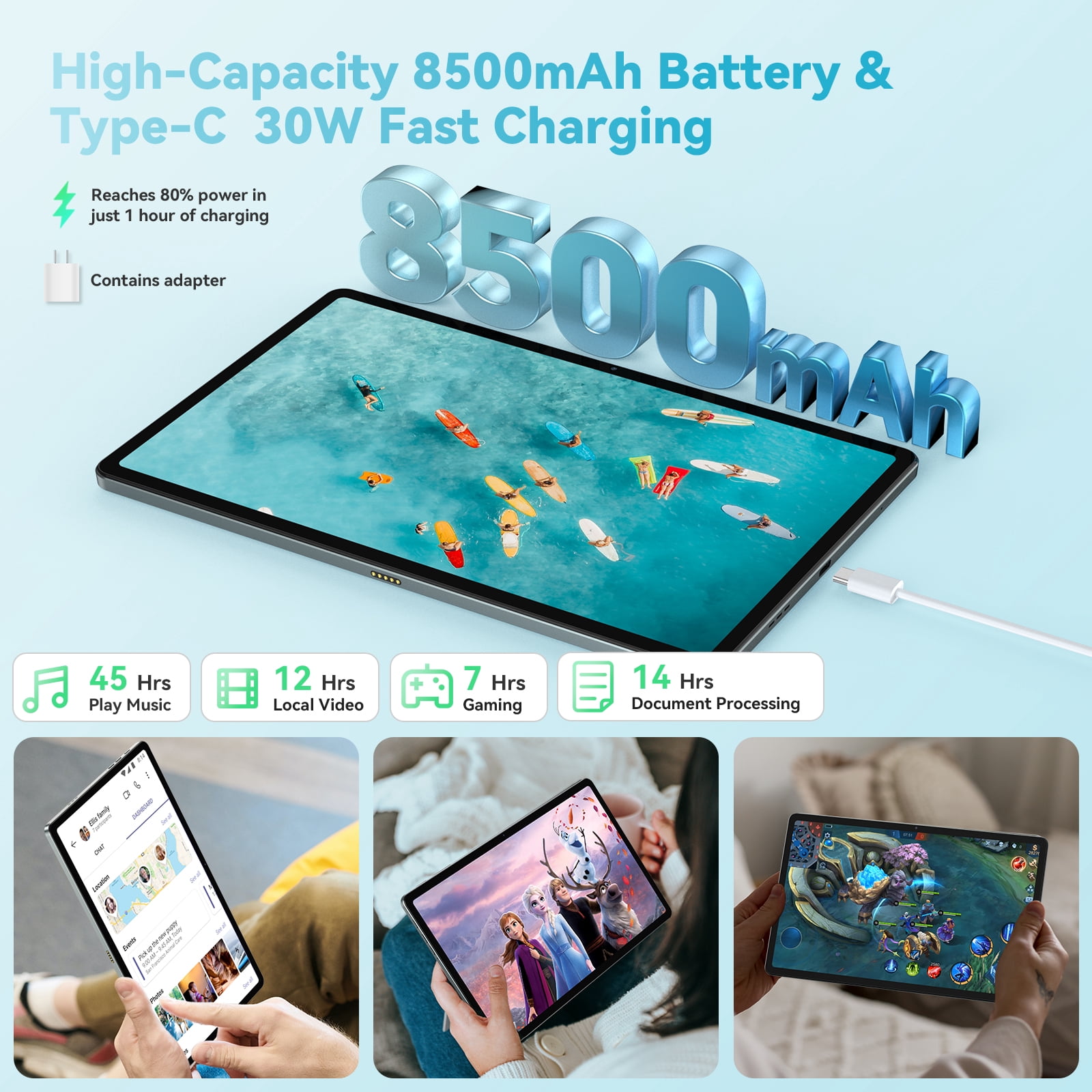 Headwolf HPad5 2024 Android 13 Tablet, 10.51 inch FHD, 16GB RAM
