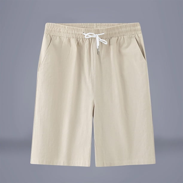 pstuiky Pantalones cortos para hombre, Pantalones cortos transpirables de color liso para hombre, informales, para vacaciones, con bolsillos Pantalones cortos de baloncesto