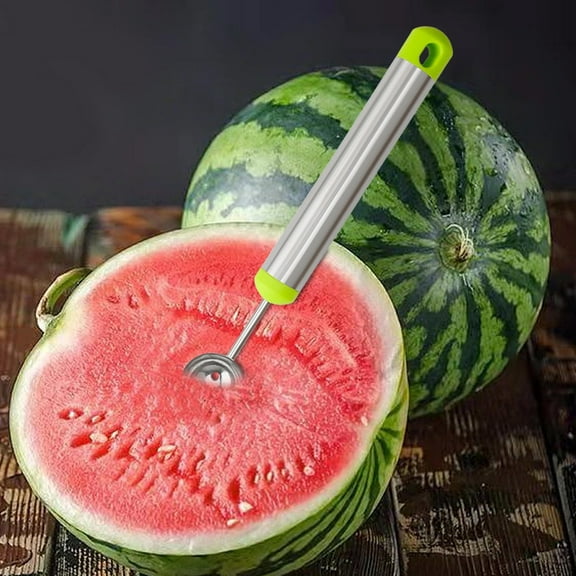 Clearance Stainless Steel Ball Digging Spoon Ball Player Fruit Digging Watermelon Spoon for Home & Kitchen Green