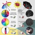 thumbnail image 2 of Portable Folding Windproof And Rainproof Rainbow Umbrella, 10 Ribs Strong And Fastened Umbrella, 2 of 5