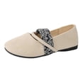 thumbnail image 2 of Miluxas Flats for Women Mary Jane Square Toe Ballet Flat Shoes Ankle Strap Dressy Comfortable Slip on formal Dress Flat Shoes Beige 8.5(41), 2 of 9
