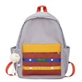 thumbnail image 3 of Mochila de nailon con bloqueo de color para mujer, de gran venta, 2024, moderna, de gran capacidad, para el tiempo libre, para hombre y la escuela, 3 of 5