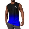 thumbnail image 1 of Hombres Moda Casual sin Mangas Gradación Impresión Suéter Cuello Redondo Tanque Deportivo, 1 of 4