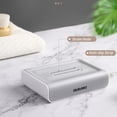 thumbnail image 3 of Nieyigj Wall-Mounted Self-Draining Shower Soap Dish, No Drilling Double Layer Bar Soap Holder Case for Bathroom and Kitchen Sink, Gray (5.51 inches / 14 cm), 3 of 4