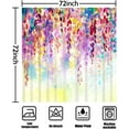 thumbnail image 3 of 72" x 72" Multicolor Watercolor Floral Shower Curtain Abstract Herbs Weeds Blossoms Ivy Bathroom Set Painting Floral Home Bath Bathtub Decor Durable Fabric Machine Washable with 12 Hooks, 3 of 5