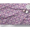 thumbnail image 3 of Soimoi Tissu en Coton Canard Feuilles & Roses Imprimé Floral 1 Yard 56 Pouces de Large, 3 of 3