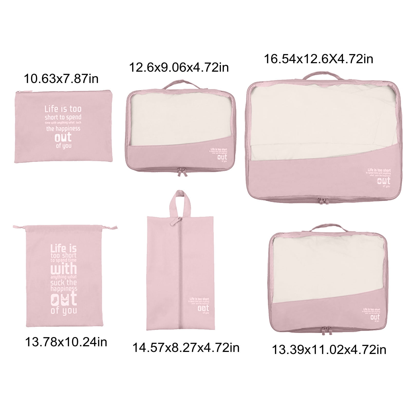 JMYHOAM Travel Bag Packing Cubes For Travel, 6 Set Luggage Organizers With Shoe Bag, Electronics Bag, Cosmetics Bag, Compression Cells, Accessories Bags With Lightweight Fabric Outdoor Activities