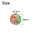 thumbnail image 2 of Uxcell 50Pcs Acrylic Beads 8mm Crackle Acrylic Beads Round Smooth Loose Beads for Jewelry Making, Orange Green, 2 of 5