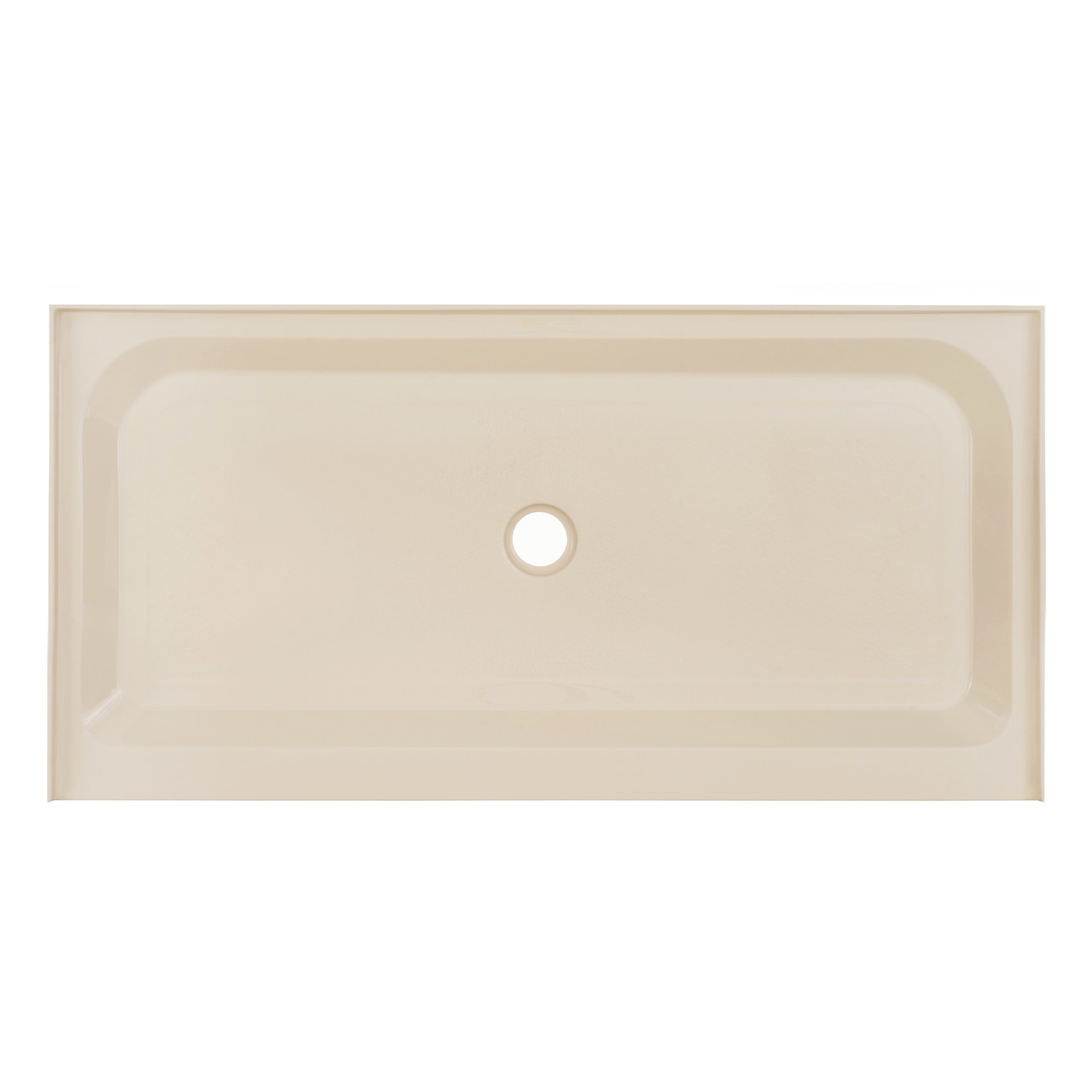 Voltaire 60" x 30" Single-Threshold, Center Drain, Shower Base in Biscuit
