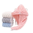 thumbnail image 5 of Gorro de secado de cabello de terciopelo Golden Turtle, gorro de ducha absorbente de terciopelo coral, toalla de punta cerrada de secado rápido y engrosada para limpiar la cabeza, 5 of 5