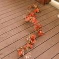 thumbnail image 3 of 1,8 M otoño hoja de arce artificial guirnalda ventana pared decoración de otoño ornamento colgante planta hojas boda fiesta guirnaldas regalo especial, 3 of 5