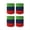 Green Navy Red, variant on Couver Striped Sports Wristbands Mens Womens Rainbow, 2 Pairs