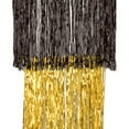 thumbnail image 3 of Beistle 3-Tier Shimmering 1-Ply Foil Fringe Chandelier, 4 Ft, Black/Gold, 3 of 3
