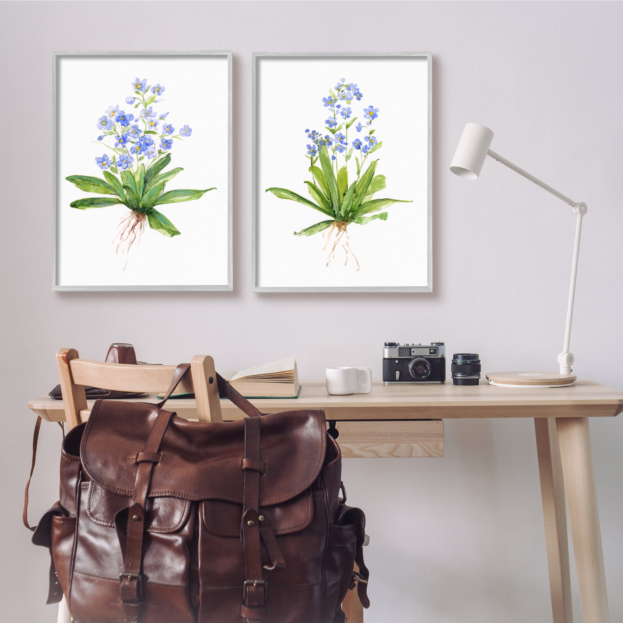 Stupell Indtries Bluebird Garden Floral Bunch Spring Flower Bouquets,24 x 30,Design by Sally Swatland