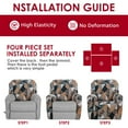 thumbnail image 4 of EIMELI Printed Recliner Slipcover Polyester Stretch Furniture Chair Cover  Brown, 4 of 6
