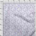 thumbnail image 3 of oneOone Cotton Cambric Medium Purple Fabric Watercolor Flower With Leaves Diy Clothing Quilting Fabric Print Fabric By Yard 42 Inch Wide, 3 of 4