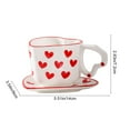 thumbnail image 3 of ZhyrZng Valentines Day Ceramic Mug for Couples - Pink Coffee Tea Cup with Handle featuring Romantic Heart Design for Morning Drink Office Home Kitchen and Holiday Gift for Lover, 3 of 6