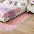thumbnail image 4 of Wonnitar 2'x 7' Checkered Runner Rug for Hallway, Washable Pink Checkerboard Rug for Entryway, Non Slip Soft Low Pile Geometric Indoor Carpet for Kitchen, Bedroom, Nursery, 4 of 9