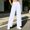 White, variant on YTCAMLO Plus Size Lounge Pants for Women Casual Soft Loose High Waisted Drawstring Sweat Pants with Pockets Wide Leg Yoga Pants