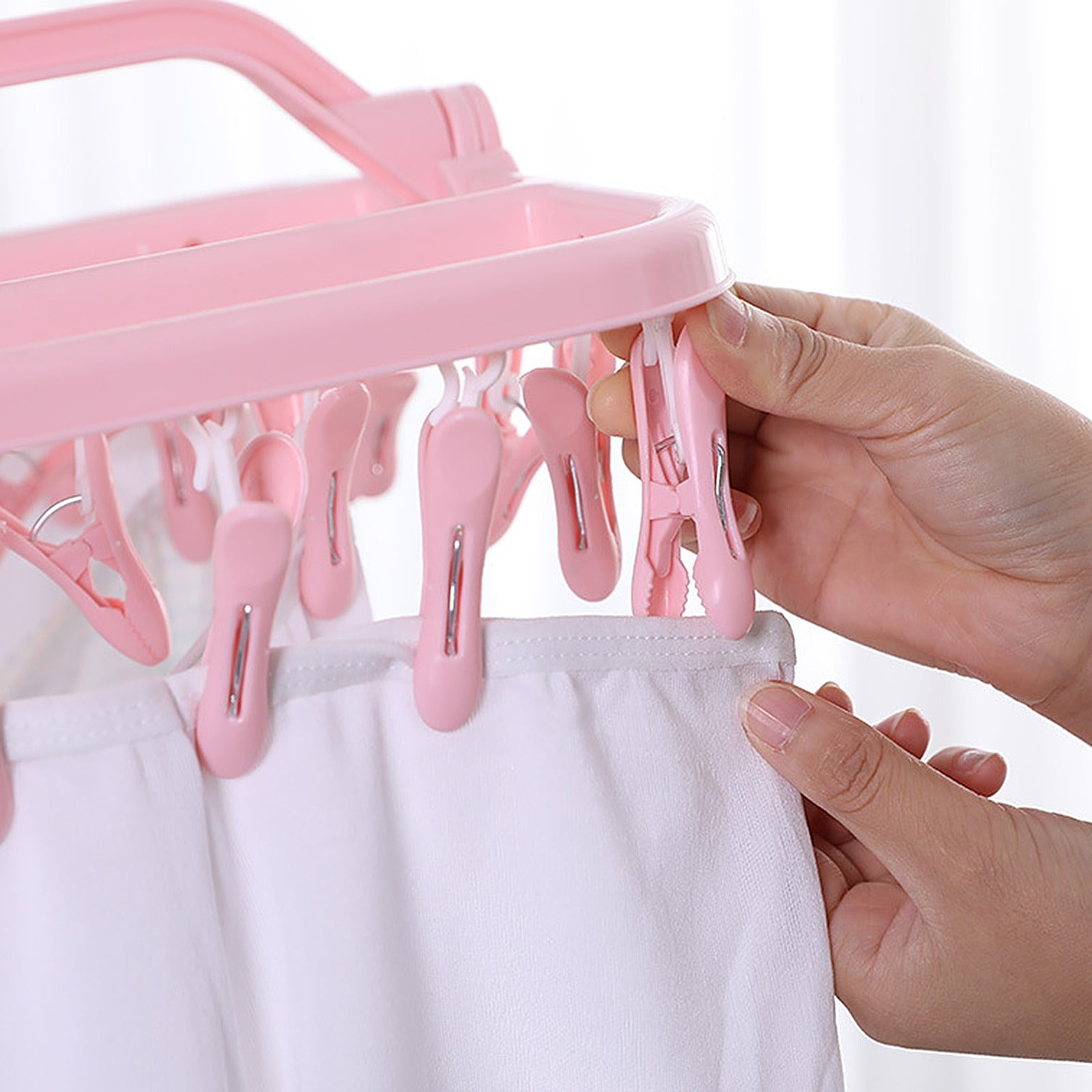 Needhep Heavy Duty Clothing Hangers, Portable Foldable Clothes Drying Rack Smart Heavy Duty Velvet Hangers Clothes Hangers With 360° Swivel Hook, for Organization Clothe (Blue)