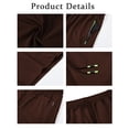 thumbnail image 4 of Weilanxin Men's Shorts Casual Drawstring Elastic Waist Workout Shorts with Zipper Pockets Coffee 42, 4 of 6