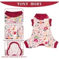thumbnail image 3 of TONY HOBY Dog Pajamas Cute Flower & Rabbit Dog Clothes Lightweight Cotton Dog Jumpsuit Onesie for Small Dog Boys & Girls Apparel Pink, M, 3 of 7