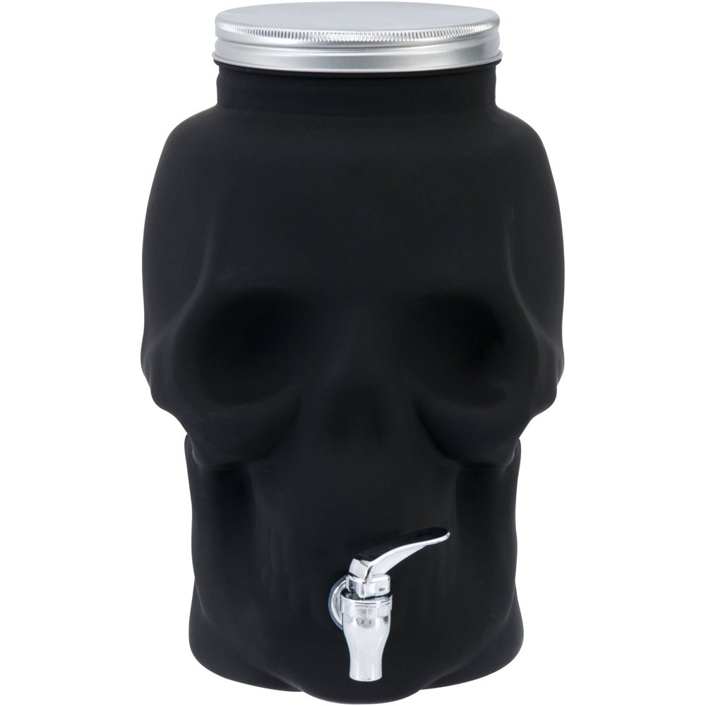 Mainstays Black Glass Skull Beverage Dispenser