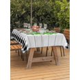 thumbnail image 2 of Outdoor Tablecloth with Umbrella Hole and Zipper, St. Patrick's Day Rectangle Table Cloth 60x102 Inch Waterproof Tablecloth, Spring Three Leaf Grass Truck Wood Plaid Picnic Table Cover for Patio, 2 of 7