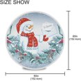 thumbnail image 4 of Coolnut Christmas Snowman Round Tablecloth 60", Waterproof Stain and Wrinkle Resistant Washable Decorative Table Covers for Kitchen Dining Tabletop Party Outdoor Picnic Christmas Decor, 4 of 7