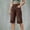 Coffee, variant on Womens Capri Jeans Straight Leg Button Zipper with Pockets Solid Color Denim Pants Casual Work Wear Pink
