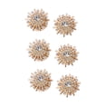 thumbnail image 3 of yuksok 6 Pieces Cufflink Trendy Rhinestone Button Covers for Party Business Wedding B, 3 of 9