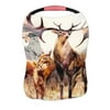 PKQWTM Family fairy reindeer rocks mountains Nursing Cover Baby Breastfeeding Infant Feeding Cover Baby Car Seat Cover