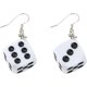 thumbnail image 2 of 2 pendientes de dados dobles pendientes minimalistas de baile disco punk resina negro blanco cubo dados casino pendientes divertidos geométricos 3d dados pendientes señoras niñas joyería de fiesta TUNC Sencillez, 2 of 5