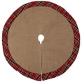thumbnail image 2 of Northlight Burlap Mini Christmas Tree Skirt with Red Plaid Border - 20", 2 of 6