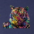 thumbnail image 5 of Wild Bobby Colorful Rainbow Siberian Tiger Animal Lover Men Premium Tri Blend Tee, Vintage Navy, XX-Large, 5 of 5