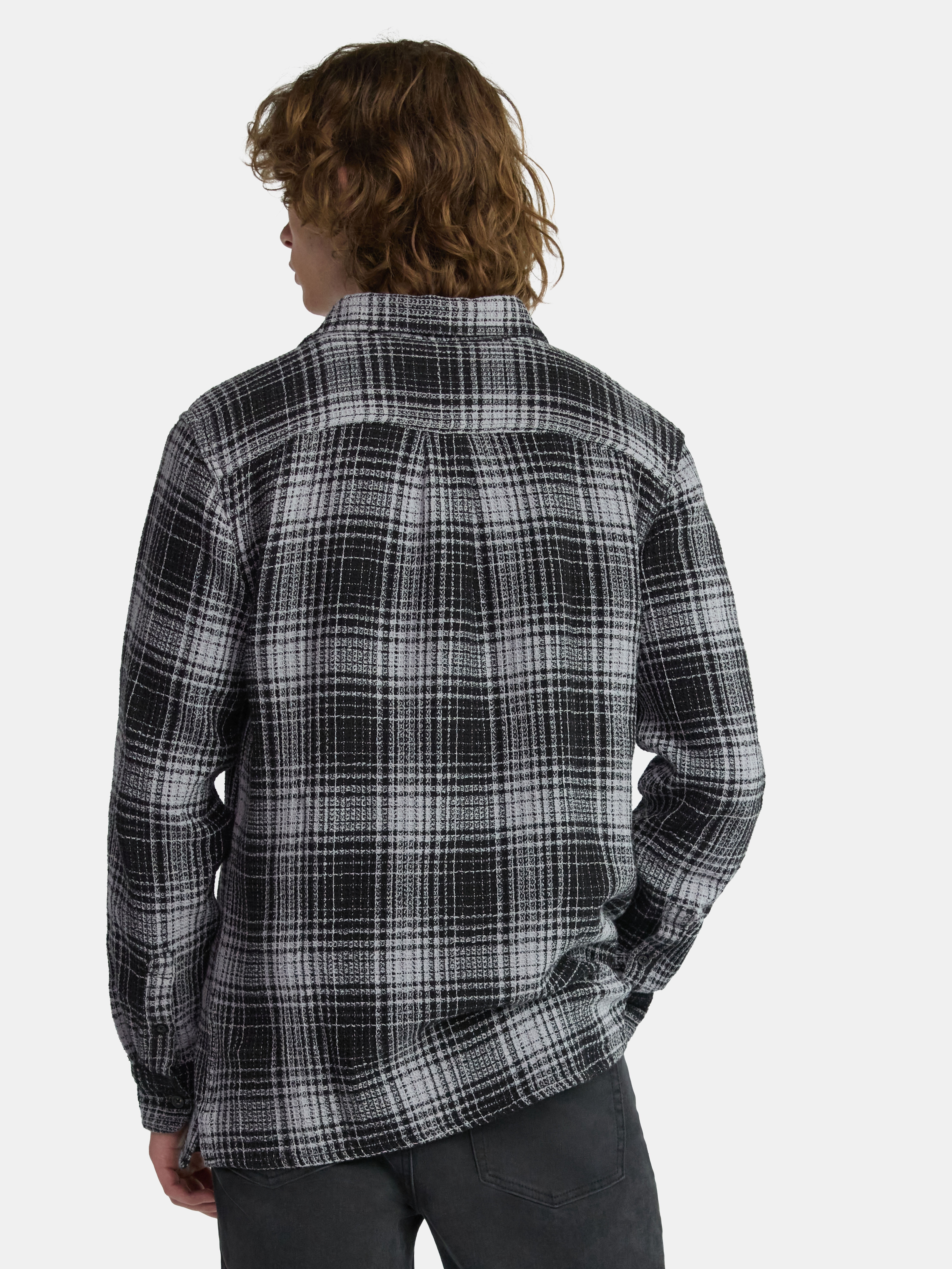 No Boundaries Men's & Big Men's Long Sleeve Textured Shirt , Sizes XS-5XL