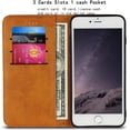 thumbnail image 4 of iPhone 8 Wallet Case, iPhone 7 Case, Premium PU Leather Flip Folio Case With Kickstand,Card Slot,Magnetic Closure [TPU Shockproof Interior Protective Case] for iPhone SE 2nd 2020 Edition, Khaki, 4 of 14