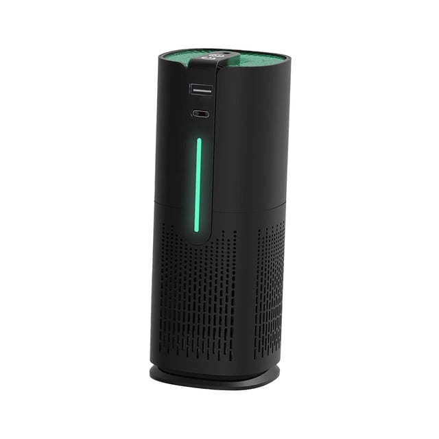 Abbracc Mini Tabletop Air Air Purification Indoor USB Filtration System Household with Black